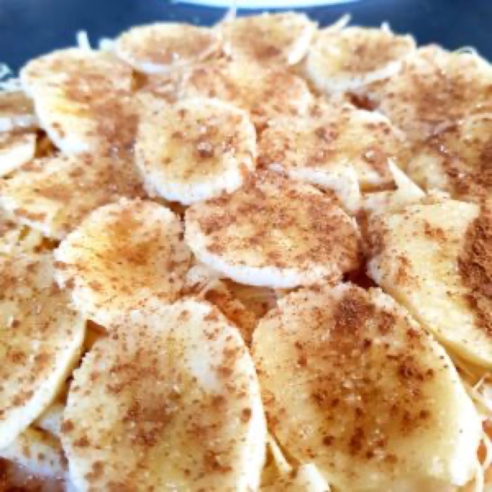 Pizza de banana e canela