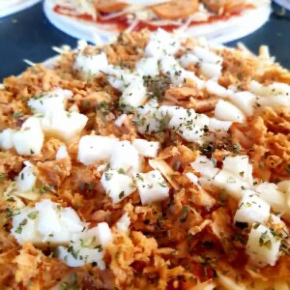 Pizza de frango veggie